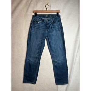 7 For All Mankind Kimmie Crop Jeans Medium Wash Straight Leg AU8115369A Size 30